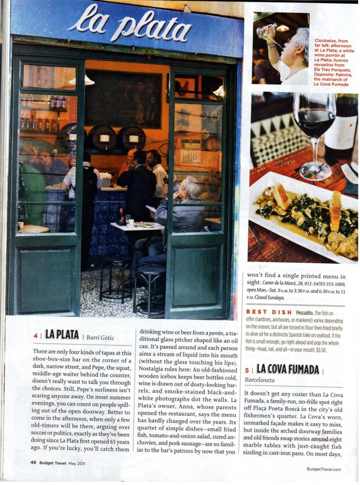 La Plata, barcelona, restaurant, bar, rey de las tapas, food, tavern, budget travel