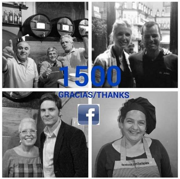 Gracias a los 1500 fans del bar La Plata en Facebook.