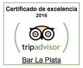 Certificado de excelencia de Tripadvisor 2016